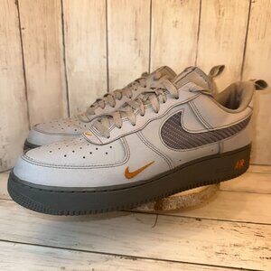 Nike Air Force 1 Low Wolf Grey Kumquat Mens US 12 Sneakers Shoes DR0155-001